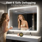 1000x700MM Bluetooth LED-Bathroom-Mirror-With-Lights for Wall