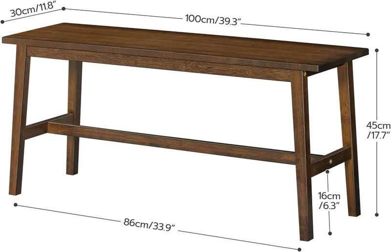 100CM Bamboo Dining Bench Farmhouse Table Seat