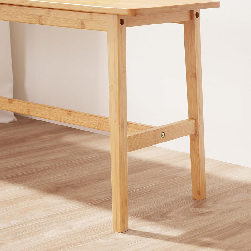 100CM Bamboo Dining Bench Farmhouse Table Seat