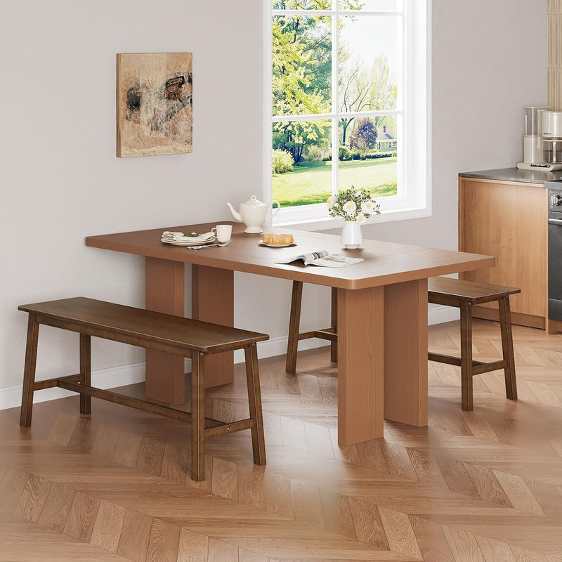 100CM Bamboo Dining Bench Farmhouse Table Seat