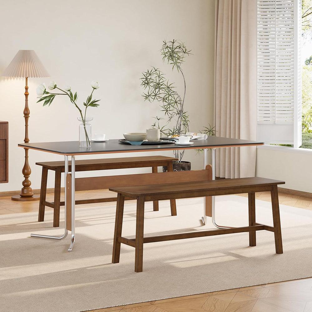 100CM Bamboo Dining Bench Farmhouse Table Seat