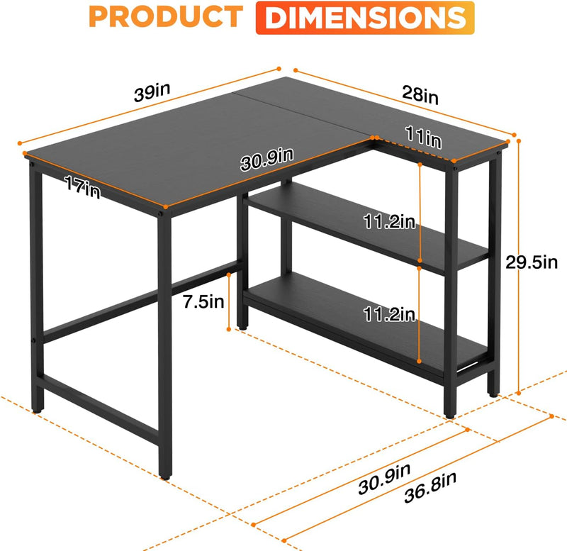 100CM L-Shaped Computer Gaming Desk