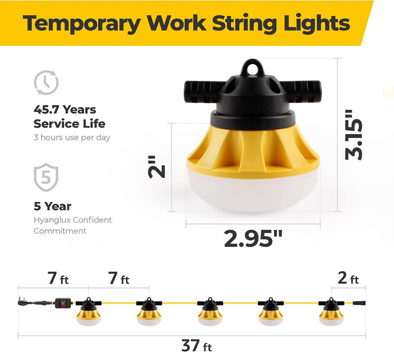 100FT 100W LED String Light with Switch