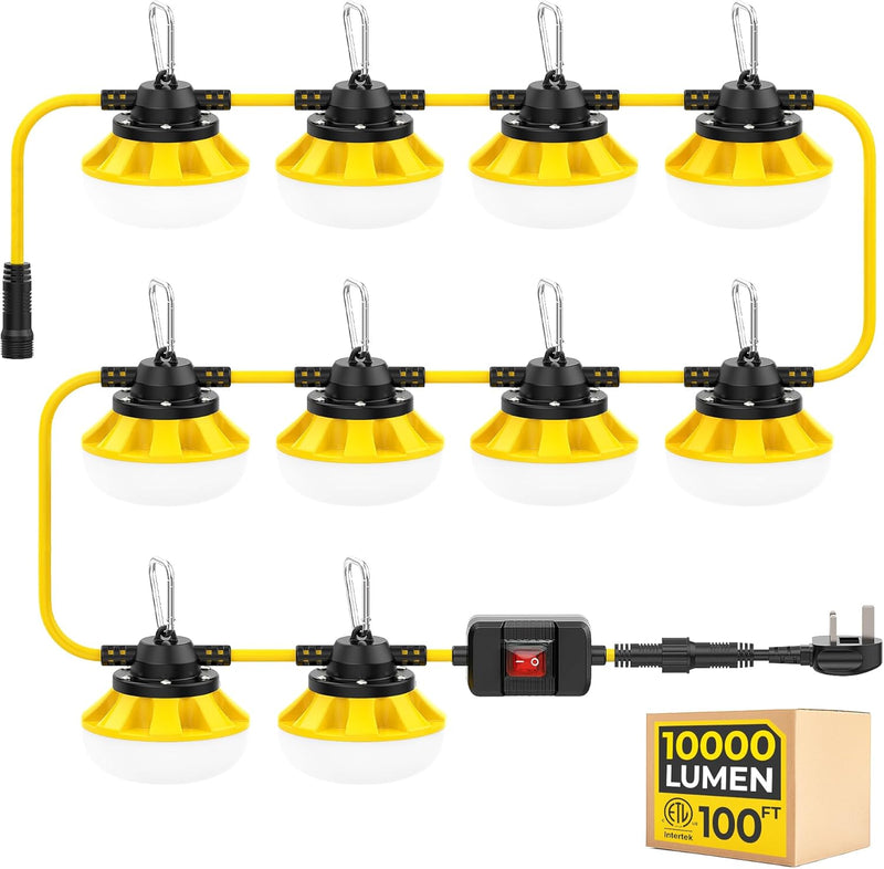 100FT 100W LED String Light with Switch 2