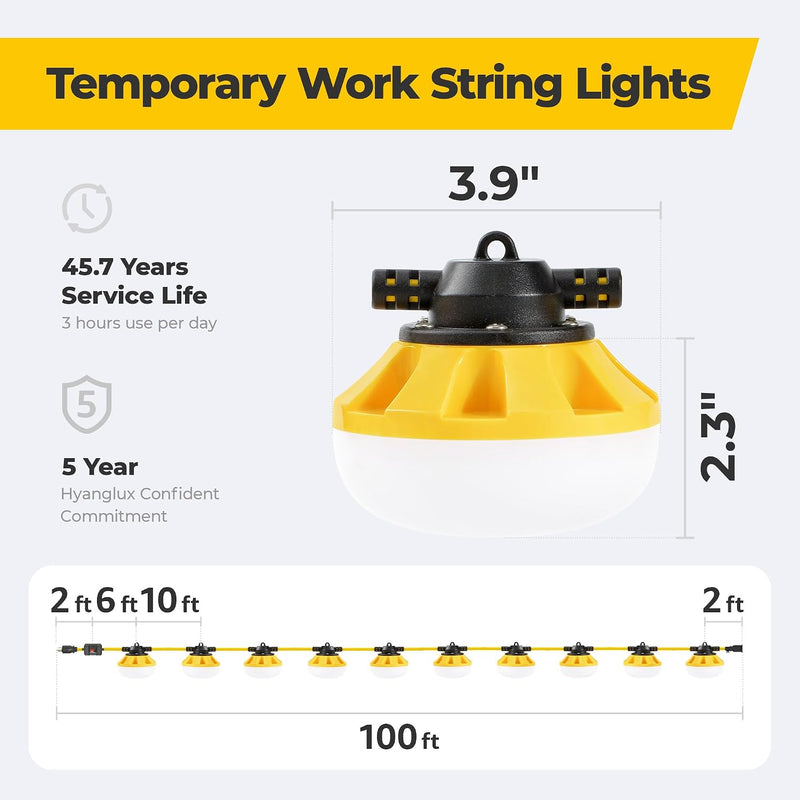 100FT 100W LED String Light with Switch 2
