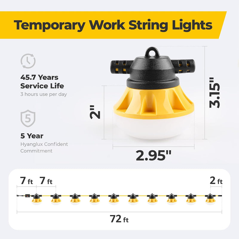 100FT 100W LED String Light with Switch 2