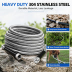 100FT 304 Stainless Steel Garden Hose Metal