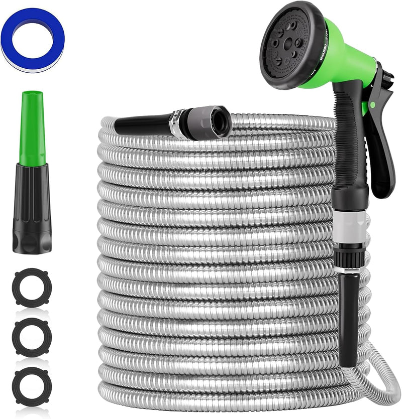 100FT 304 Stainless Steel Garden Hose Metal