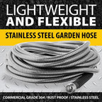 100FT Garden Hose Pipe with Nozzle 304