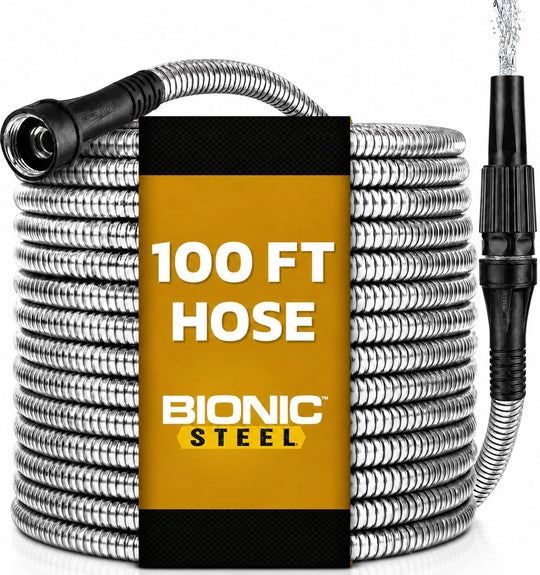 100FT Garden Hose Pipe with Nozzle 304