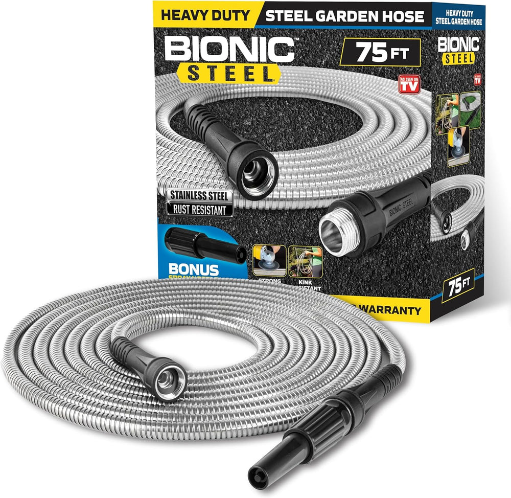 100FT Garden Hose Pipe with Nozzle 304