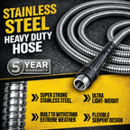 100FT Garden Hose Pipe with Nozzle 304