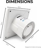 100MM Bathroom Extractor Fan Standard Light Switch Operation
