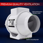 100MM Inline Bathroom Extractor Fan Kit with Timer
