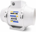 100MM Inline Bathroom Extractor Fan with Run-On