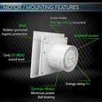 100MM Quiet Powerful Bathroom Extractor Fan