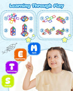100pcs Magnetic Tiles for Kids 3d Magnet Building