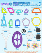 100pcs Magnetic Tiles for Kids 3d Magnet Building