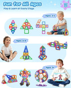 100pcs Magnetic Tiles for Kids 3d Magnet Building