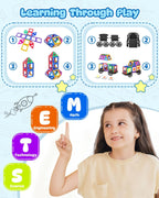 100pcs Magnetic Tiles for Kids 3d Magnet Building
