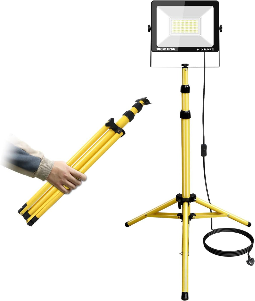 100W Tripod Stand LED Work Light Flexible Portable
