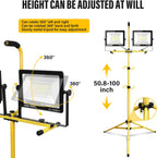 100W Tripod Stand LED Work Light Flexible Portable