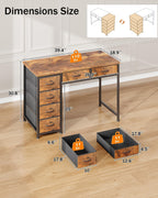 100x48CM Desk Small Computer with 6 Fabric