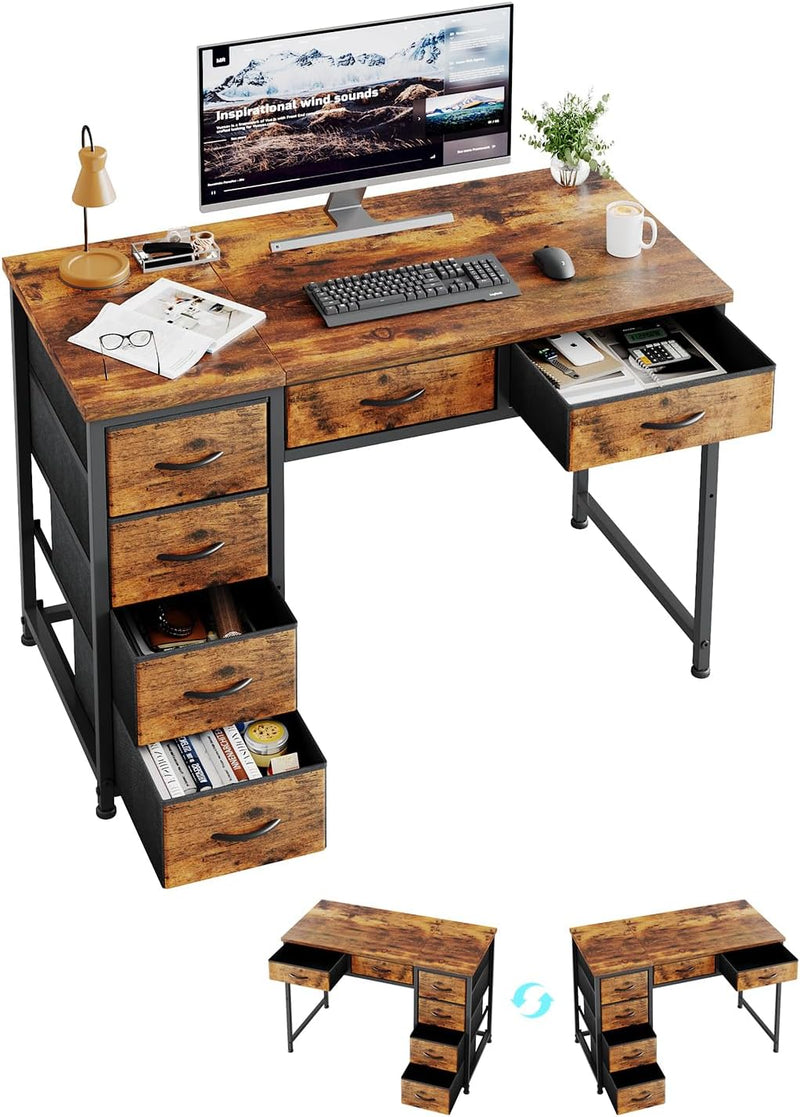 100x48CM Desk Small Computer with 6 Fabric