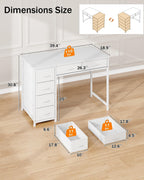 100x48CM Desk Small Computer with 6 Fabric