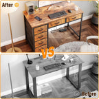 100x48CM Desk Small Computer with 6 Fabric
