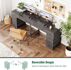 100x48CM Desk Small Computer with 6 Fabric