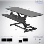 107CM Electric Motor Desk Converter Height Adjustable Riser