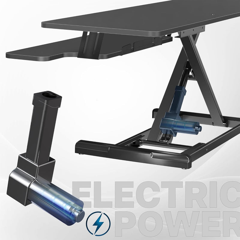 107CM Electric Motor Desk Converter Height Adjustable Riser
