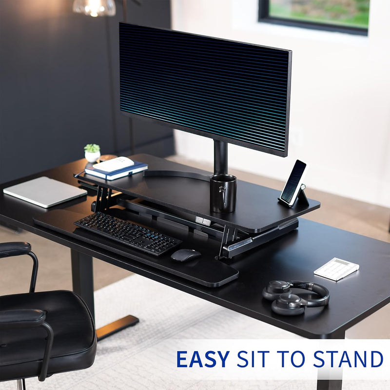 107CM Electric Motor Desk Converter Height Adjustable Riser