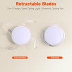 107CM Retratable Ceiling Fan with Lights Remote 6