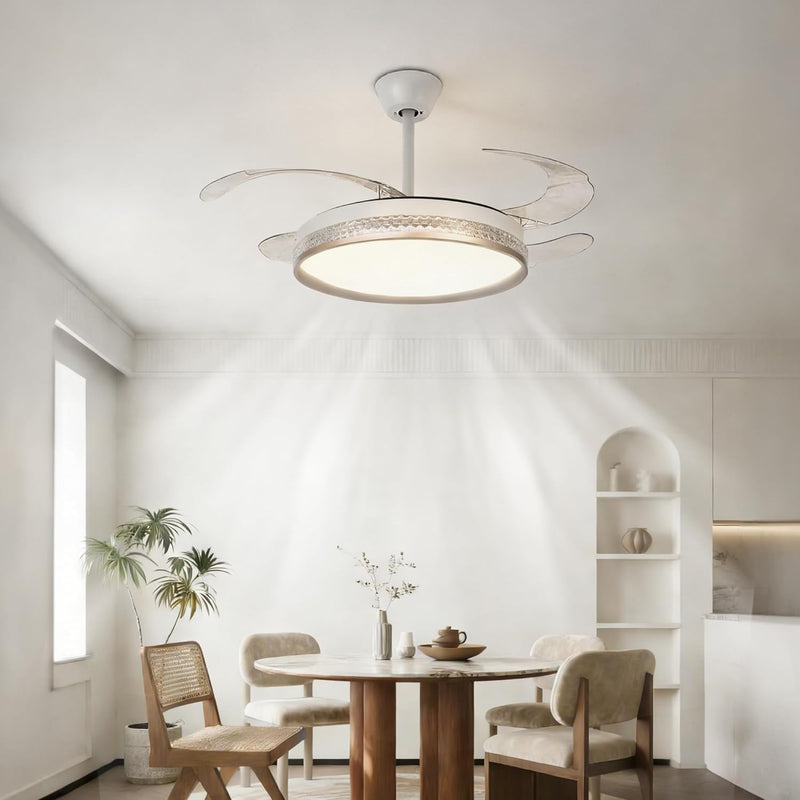 107CM Retratable Ceiling Fan with Lights Remote 6
