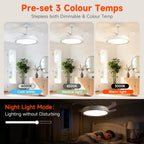 107CM Retratable Ceiling Fan with Lights Remote 6