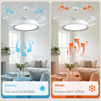 107CM Retratable Ceiling Fan with Lights Remote 6