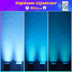 108W LED Par Uplighter Wireless Rgbwa+UV Mah Rechargeable