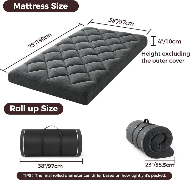 10CM Memory Foam Floor Mattress Guest Bed