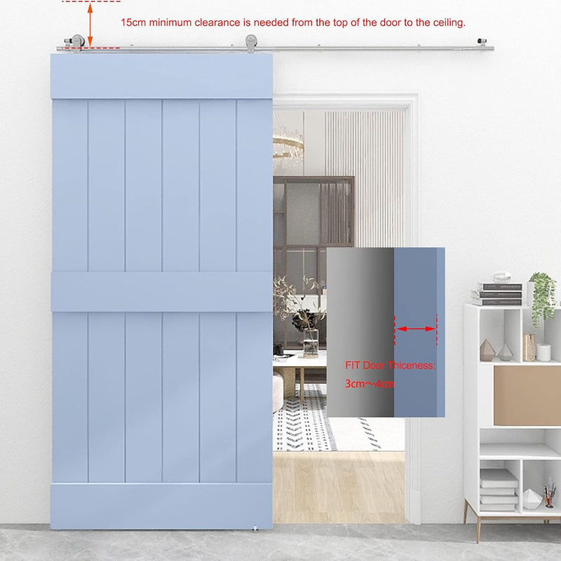 10FT Sliding Barn Door Hardware Kit
