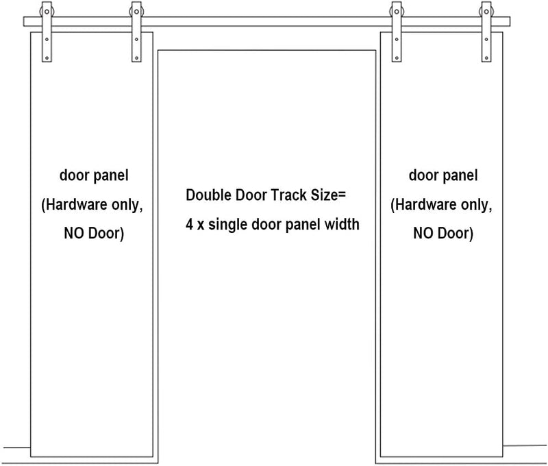 10FT Sliding Barn Wood Door Hardware Closet