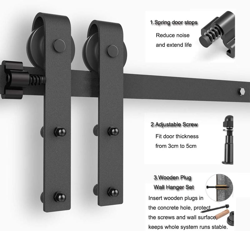 10FT Sliding Barn Wood Door Hardware Closet