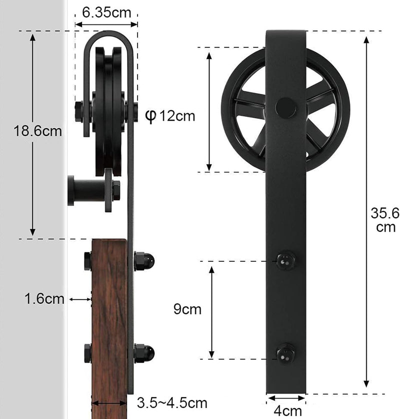 10FT Sliding Door Track Wardrobe Barn Kit