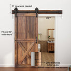 10FT Sliding Door Track Wardrobe Barn Kit