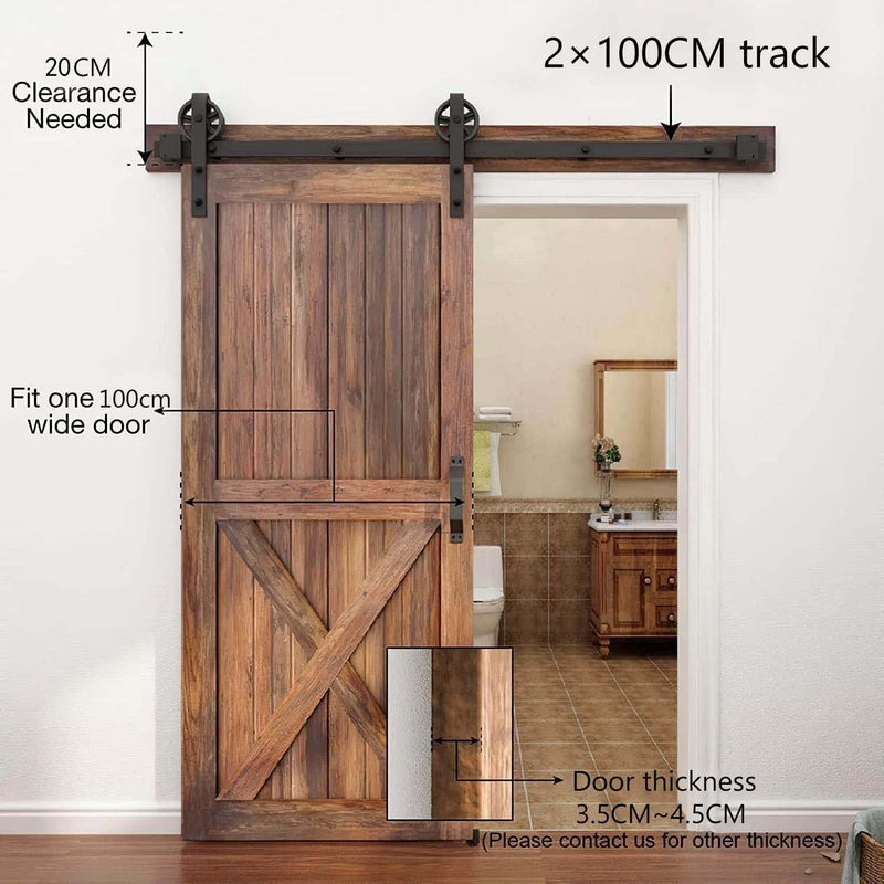 10FT Sliding Door Track Wardrobe Barn Kit