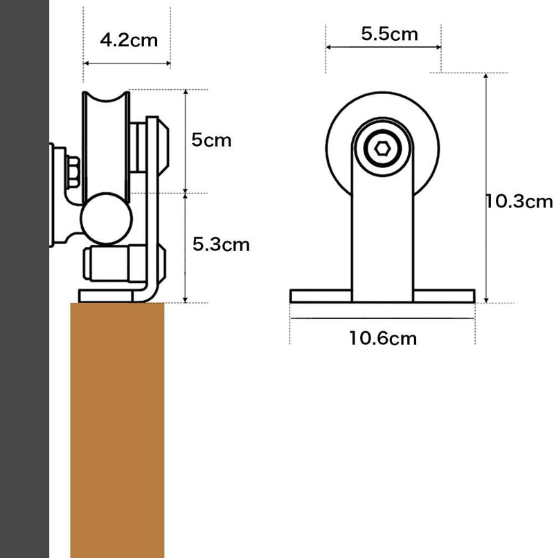 10FT Stainless Steel Sliding Barn Door Hardware