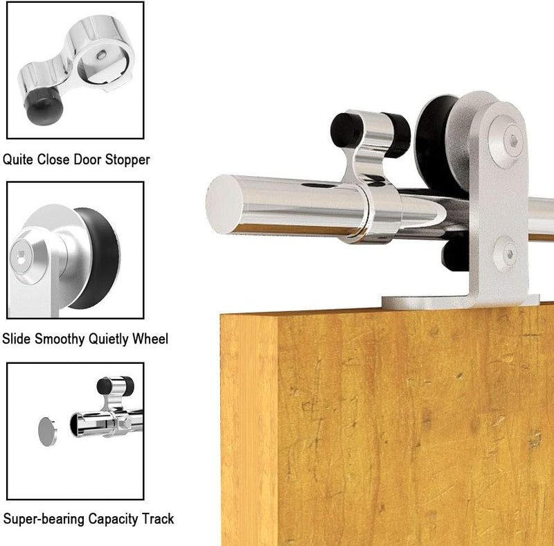 10FT Stainless Steel Sliding Barn Door Hardware