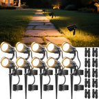 10pcs 12W Low Voltage Garden Lights with Wire