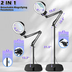 10x Magnifying Glass with Light and Stand 72